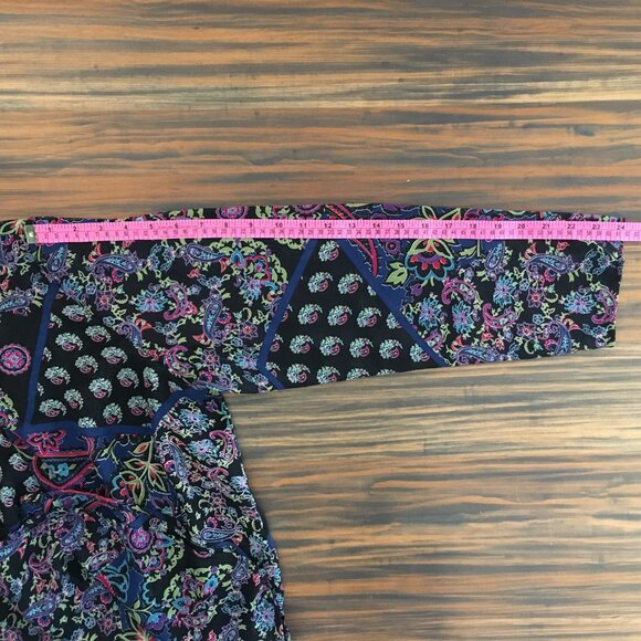 [White Stag] Sheer Paisley Button Down Shirt | See Measurements | Good - Picture 6 of 9